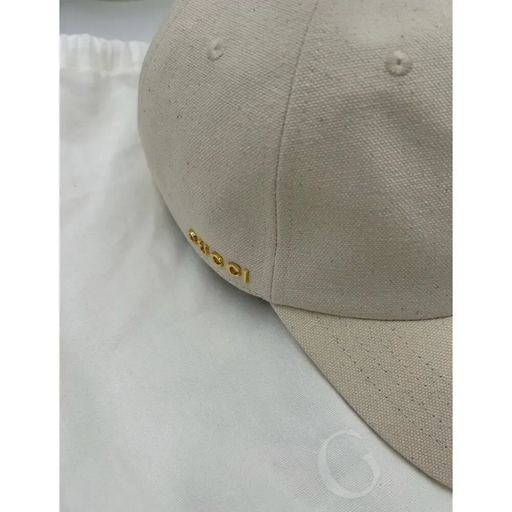 Unisex, Gucci, gold logo baseball cap size large made in Italy